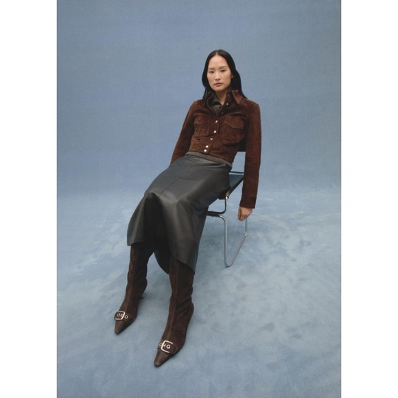 Mango Brown Suede Jacket - Picture 16 of 16